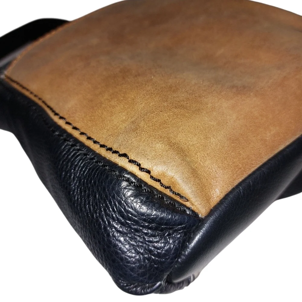 Stylish Black and Brown Crossbody Bag